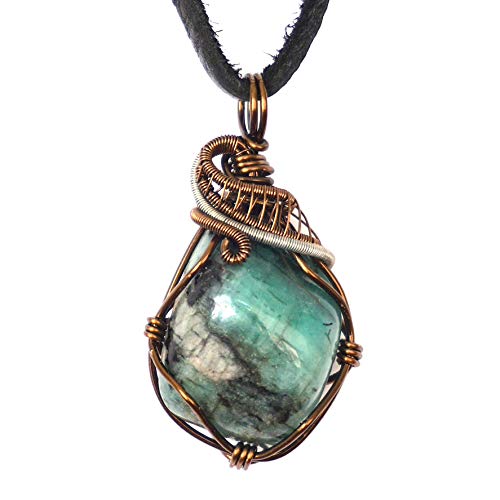 Men’s green emerald necklace - natural emerald necklace - may b…