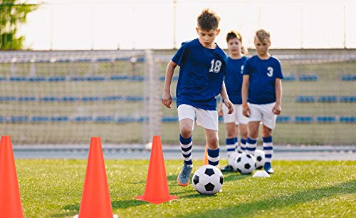 12 Inch Orange Traffic Training Cones, Plastic Safety Parking Cones, Agility Field Marker Cones For Soccer Basketball Football Drills Training, Outdoor Sport Activity & Festive Events - 12 Pack #TOP6