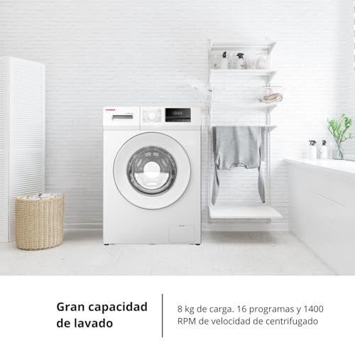 Miniatura 3 de Corberó - Lavadora Carga Frontal Clt8bl1424 8 Kg 1400 Rpm Motor Inverter, 16 Programas, Inicio Diferido 3-24 Horas, Lavado Rápido De 15-30 Min., Puerta Xxl Blanco