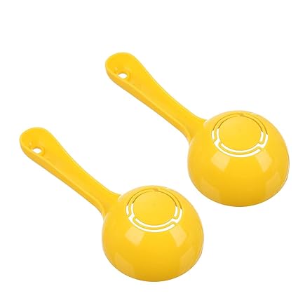 DOITOOL 2Pcs Plastic Rice Paddle Rice Ball Spoon Semicircular Rice Shovel Non Stick Rice Scooper Plastic Rice Spoons Sushi Making Tools ( Yellow )
