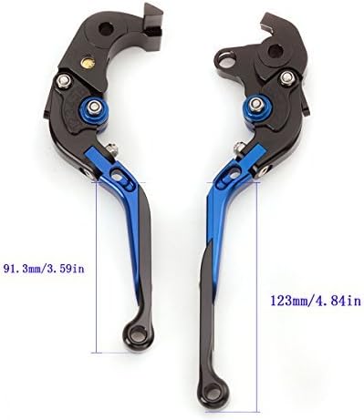Miniatura 77 de FXCNC Billet Folding Extendable Adjustable Brake Clutch Levers Compatible with Raptor YFM660 01-04, TTR125L/LE/LW 00-16, Banshee 350 02-06