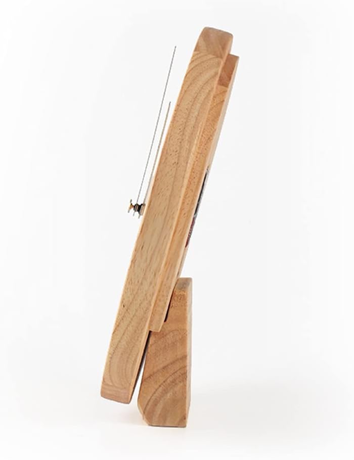 FMURY Nordic Solid Wood Pendulum Clock Living Room Decoration Table Clock Office Desktop Mute Clock Ornament Gift(15cm)