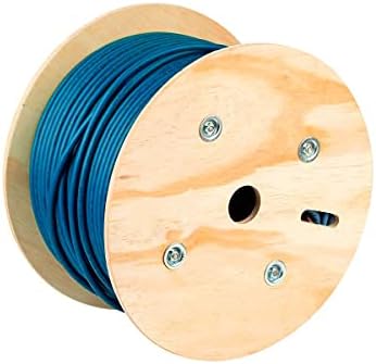 Monoprice Cat8 Network Cable - 250 Feet Bulk - Blue | 2GHz, S/FTP Shielded, Solid, 22AWG, 40G, Bare Copper, for Ethernet Switch, Modem, Router - Entegrade Series