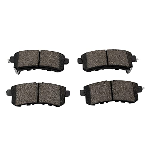 Image of TRQ Rear Brake Pad & Rotor Kit, with Chemical Kit Parking Brake Shoe Set Ceramic Premium G-Coated Compatible with 2011-2013 Infiniti QX56 2014-2017 QX80 2017 Nissan Armada