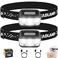 Chasinglee Headlamp Rechargeable, Super Bright LED Head Lamp, Waterproof Outdoors Headlight Flashlight, Adjustable headlamps for Adults and Kids,Cyclin 2pack