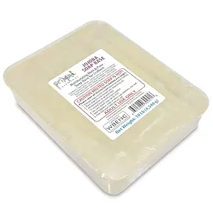 Primal Elements Jojoba Oil Soap Base - 10 Pound Moisturizing Glycerin Soap Base for Crafting and Soap Making