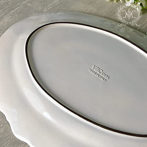 Amazon.co.jp: クリームレースオーバルプレート LaCeramicaVBC