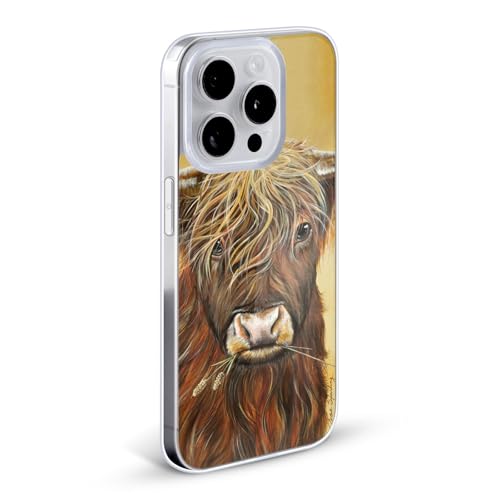 Carcasa iPhone 15 silicona Highland Cow funda gel transparente decorada 2