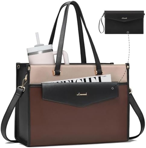 LOVEVOOK Laptop Tote Bag Women 2-in-1 Work Purse Computer Briefcase Handbag