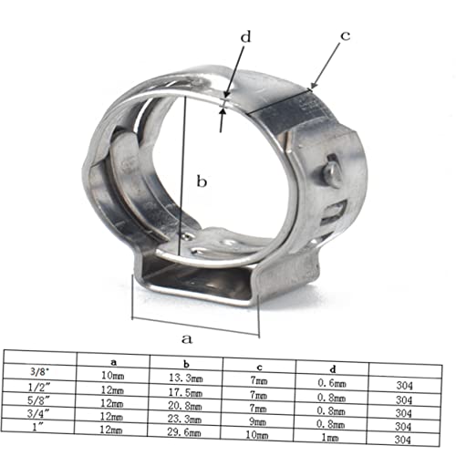 CRAFTHROU 10Pcs Braçadeiras De Mangueira De Aço Inoxidável Braçadeira De Mangueira Braçadeira De Tub