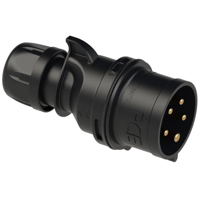 CEE CeeForm Plugs/Sockets IP44 IEC 60309 (3-Phase Black Plug, 16 Amps)
