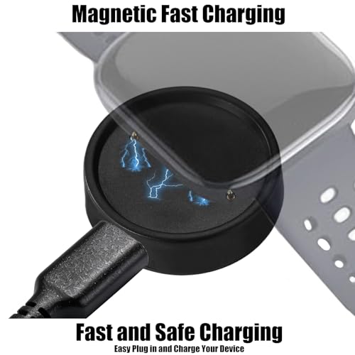 BTFO 2stk Magnetische Type-C-Ladestationen für Amazfit Bip 6 / Active 2 / Active 2 Square Smartwatches, Ersatz-Ladestation mit Type-C-Ladekabel