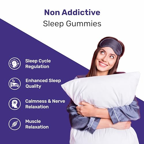 Mypro Sport Nutrition Melatonin Sleep Gummies | No Side Effect With Chamomile,Tart Cherry & Vitamin D2 | Promotes Deep Sleep | Calms Brain & Relaxes Nerves | Wake Up Fresh & Energetic - 30 Gummies