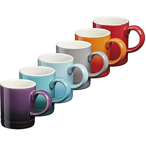 Cooks Professional Set of 6 Rainbow Espresso Cups Cover