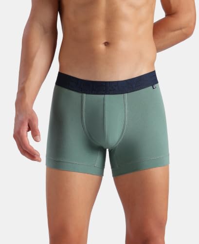 Image of Jockey US60 Men Super Combed Cotton Elastane Stretch Solid Trunk with Ultrasoft Waistband (Pack of 2)