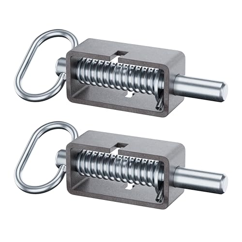 HAPPYGATE 5-1/8 Heavy Duty Trailer Gate Latch Universal Spring Latch Assembly Weld-On Spring Loaded Latch Trailer Latch Spring Latch Lock with Plain Tube for Tracks Ramp Doors Pack of 2