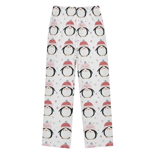 ZZXXB Penguin with Hat Boys Long Pants Soft Trousers Elastic Waist Kids Lounge Bottoms with Pockets S-XL