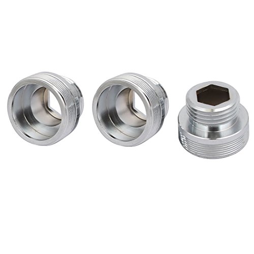 sourcing map 3pcs Adaptador de grifo de latón M28 macho a G1/2 rosca macho del conector