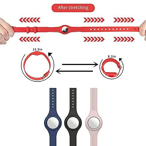 Antetek Coleira de silicone macio para cães/gatos AirTag, coleira Airtag de 53 cm para cães e gatos