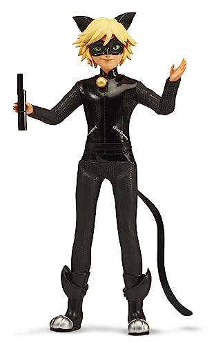 Bandai – Miraculous Ladybug – Mannequin Puppe 26 cm – Cat Noir – Offizielle Miraculous Lizenz – Gelenkige Cat Noir Vinylkostüm Puppe… – Ansicht 2