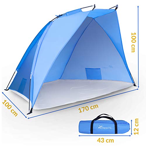 Strandmuschel TRESKO inkl. Tragetasche, mit UV Schutz 50+