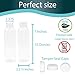 Upper Midland Products 12 Oz Round Empty PET Plastic Juice Bottles - Pack of 38 Reusable Clear Disposable Milk Bulk Containers with White Tamper Evident Caps
