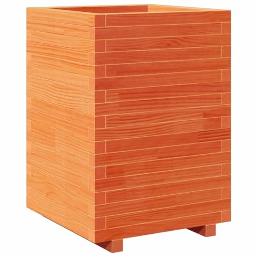 Image of vidaXL Garden Planter, Plant Pot for Patio Balcony Terrace, Flower Pot for Flower Herb Plant, Outdoor Planter Box, Wax Brown Solid Wood Pine