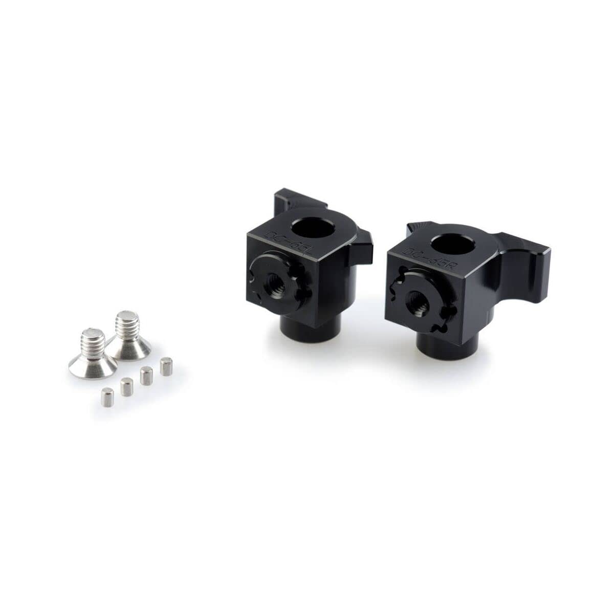 Puig Black Adjustable Footpeg Adaptors For Yamaha Tenere 700 2019-2025