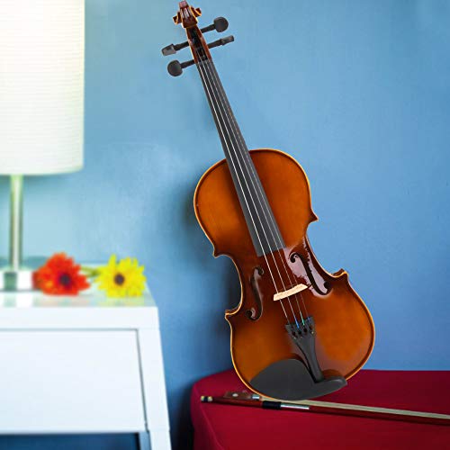 Violino elétrico Violino de madeira de bordo retrô com caixa de resina de corda acessórios para inst