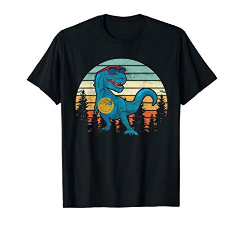 Funny Disc Golf Gift Dinosaur Disc Golf Player Shirt Father T-Shirt