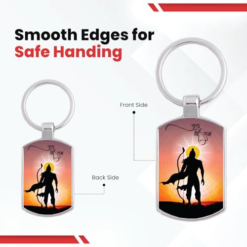 Image of Stylish Metal Keychains with Permanent Glossy Print - Inspirational Quotes & Spiritual Designs - Perfect Key chains for loved ones, Personal Use, Gifts & Return Gifts