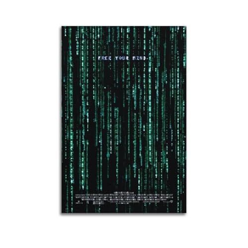 FDRPMHC Póster de la película The Matrix, lienzo decorativo para pared, sala de estar, dormitorio familiar, 30 x 45 cm, estilo sin marco