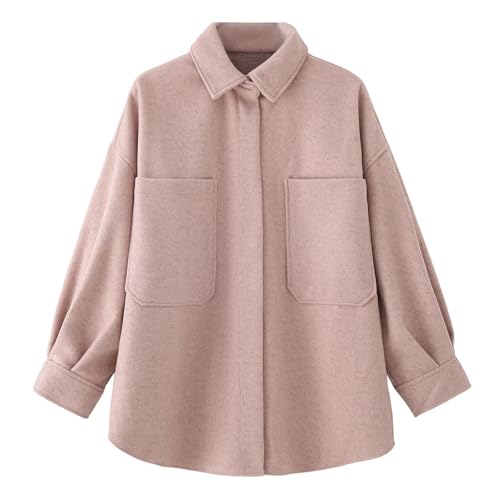 Manteau style chemise souple veste légère confortable grandes poches