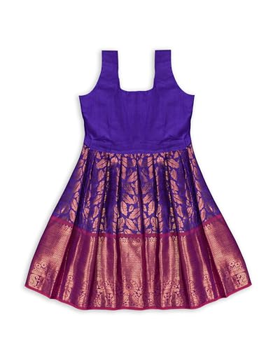 Image of Chandrakala Lehanga Pattu Pavadai For Girls Kids South Indian Dress, (KL115-P)