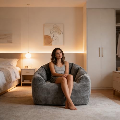 Giant Bean Bag Chair for Adults and Kids Oversized Faux