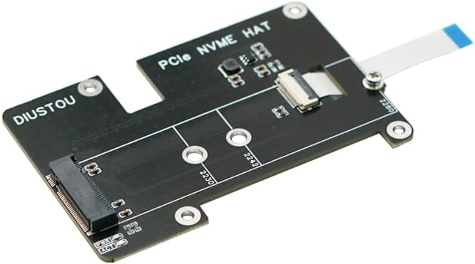 PCI-E NVME HAT for Raspberry Pi 5 Supports NVMe Protocol M.2 Interface Hard Drive Protocol Used as a Boot Drive or Additional Storage