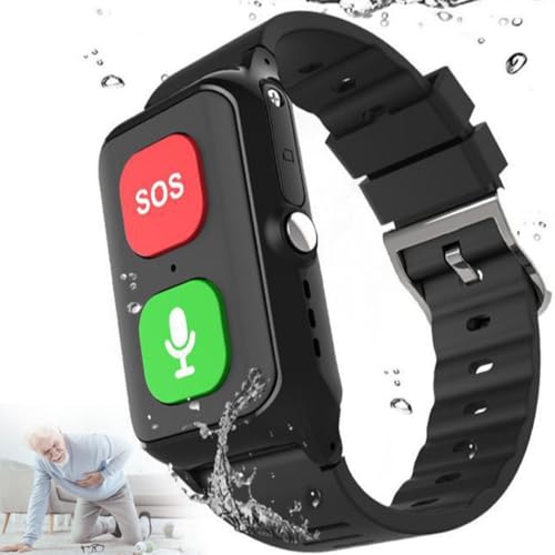 Pulsera De Llamada De Emergencia Para Personas Mayores, Reloj De Posicionamiento GPS Con Cámara, Rescate SOS, Llamada De Voz 4G Resistente Al Agua, Medición De Frecuencia Cardíaca, Para Demencia