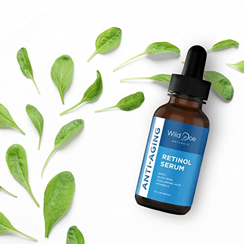 Retinol Serum For Face -Anti Aging Serum & Dark Spot Corrector W/Hyaluronic Acid, Pure Aloe Vera Gel, Vitamin E Oil For Scars Treatment: Target Lines/Wrinkles, Boost Collagen, Aid Acne Treatment -4Oz #TOP5