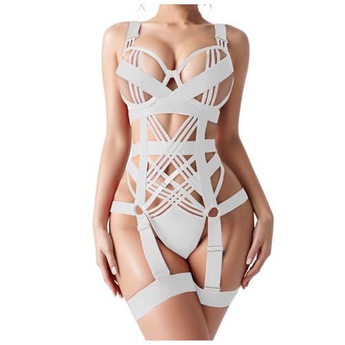 Nuisette érotique noire en dentelle avec culotte ouverte pour femme chic