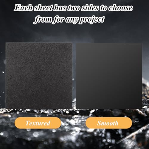 Image of 6 PCS ABS Plastic Sheet 1 /8 Inch Thick 12 inch x 12 inch Black Plastic Sheet PVC Sheet 1 /8 Inch Thick Thermoplastic Sheet Heat Moldable Plastic Sheet for DIY Projects, Decor, Handcrafts