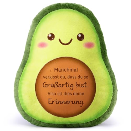 Juratar Geschenk für Frauen Süßes Avocado ZierKissen, Geburtstagsgeschenk für Frauen, Mutmach Geschenkidee für Freundin, Kollegin, Schwester, Tochter, Mama, Positiv Avocado Geschenk