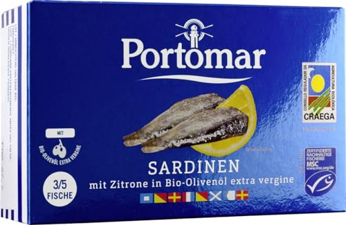 Portomar MSC Sardinen In Olivenöl Mit Zitrone, 81 g