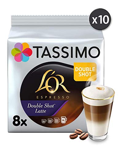 Tassimo L'OR Capsulas de Cafe Latte Doble Shot - 10 paquetes (80 bebidas) - Imagen 3