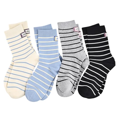 Image of Women's Cute Crew Socks, Casual Athletic Cotton Bowknot Cherry Calf Novelty Socks for Women