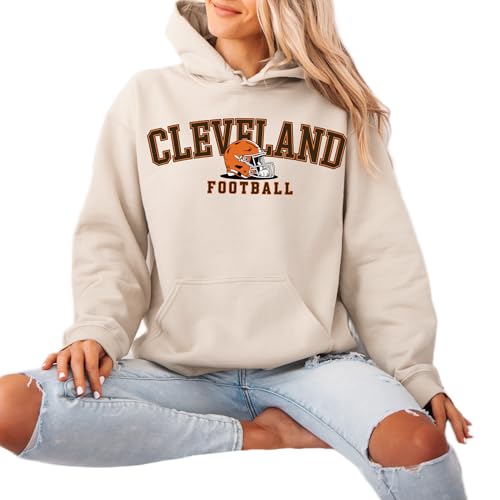 DAYLEA Cleveland Football Hoodie | Vintage Game Day Hoodie | Unisex College Sports Apparel