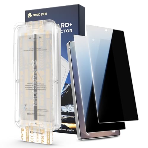 MAGIC JOHN 3rd Gen Upgraded for Samsung Galaxy S25 Ultra Privacy Screen Protector 6.9 Inch 25Anti-Spy Screen Shockproof Tempered Glass Auto Dust-Removal Bubble Free Easy Installation Daily Drop Protection 2 Pack