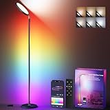 Smart LED Floor Lamp, RGBCW Corner Lamp Works with Alexa, 2000LM Color Changing Standing Lamp with 16 Million DIY Colors,Music Sync,Torchiere Tall lamp for Living Bedroom Room,APP/Voice/Remote Control