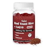 Yalei Premium Red Yeast Rice with CoQ10 Gummies for Heart & Cholesterol Support | Sugar Free, Strawberry Flavor | 60 Gummies (30 Day Supply) | Vegan, Non-GMO