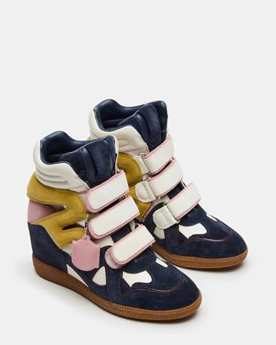 Wedge Sneakers Heels for Women High Heel Tennis Suede Triple Band Trappy Round T-Toe Casual Vintage Fashion Dressy Comfy Campus Trendy2