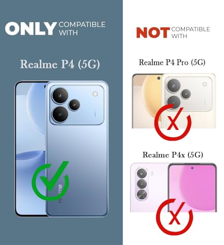 Image of Jkobi Back Cover Case for Realme P4 (Dual PU Leather Stitch | Professional Minimalist | Soft and Flexible)